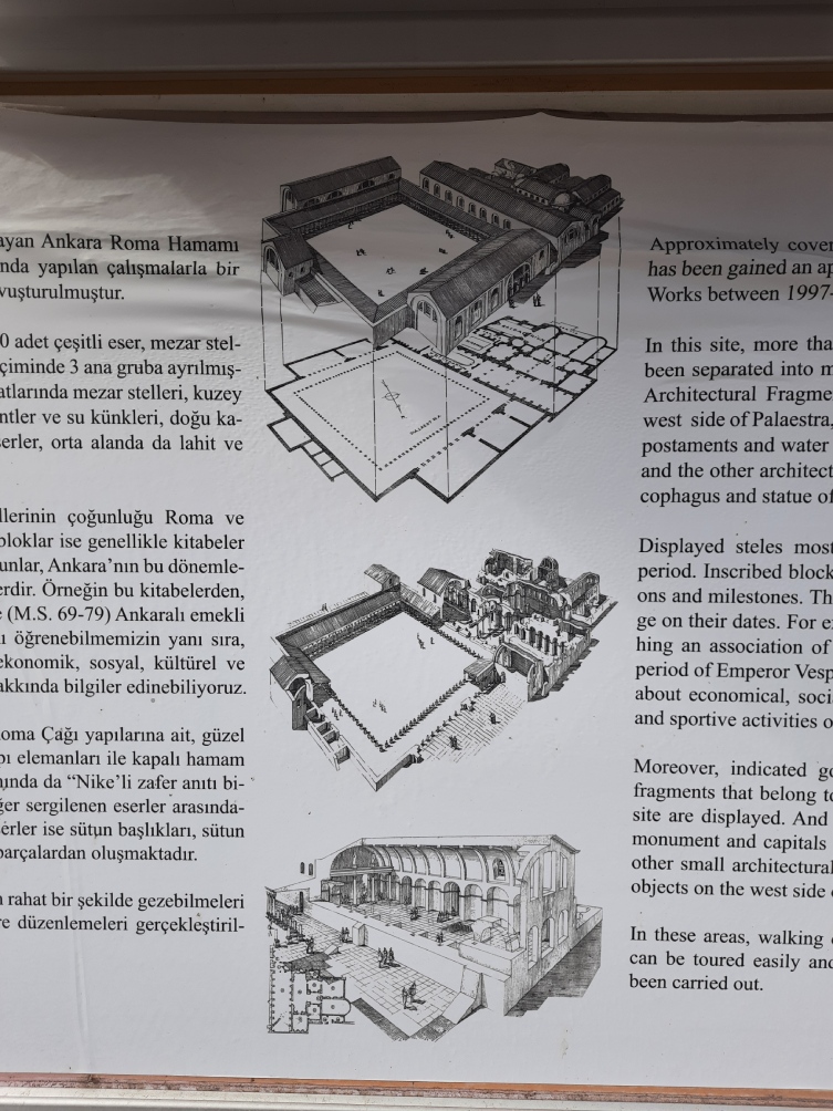 Ankara Roma Hamamı Açık Hava Müzesi'nden mezar taşları fotoğrafları