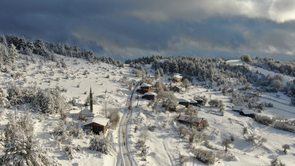 Kastamonu'dan muhteşem kar manzarası (Foto)