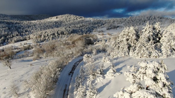 Kastamonu'dan muhteşem kar manzarası (Foto)